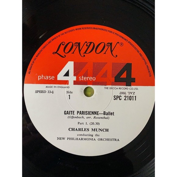 Offenbach Gaite Parisienne Charles Munch London Phase 4 Stereo LP SPC 21011 - Picture 5 of 8